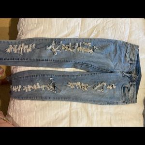 BlankNYC ripped skinny jeans with snake pocket